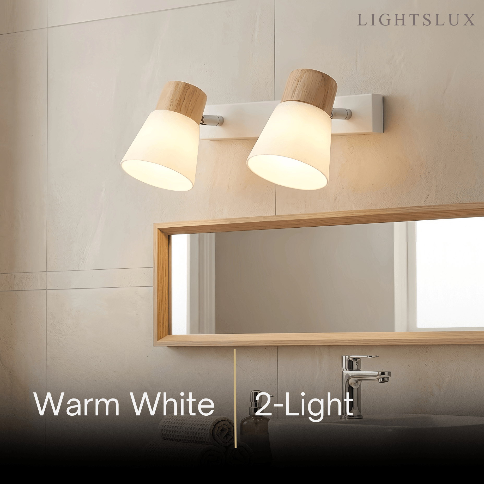 Crema Modern White Vanity Light