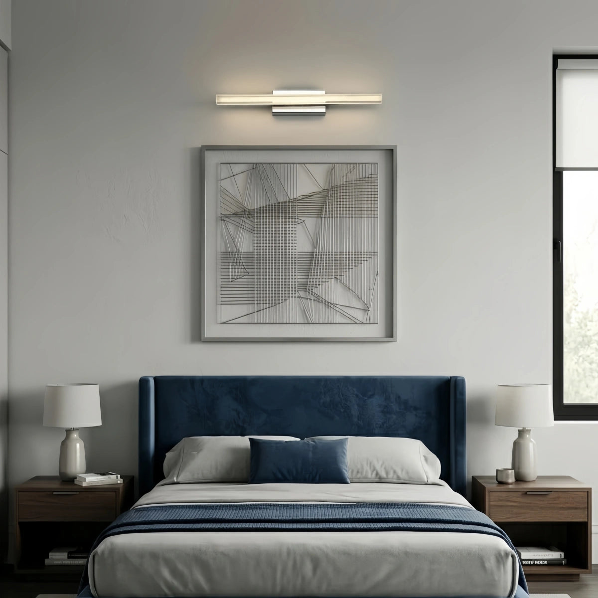Arcato Modern Silver Vanity Light