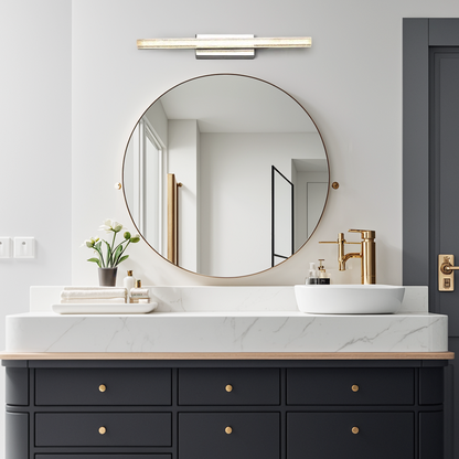  Vanity Light — Metal/Acrylic Rectangle for Bathroom/Living Room