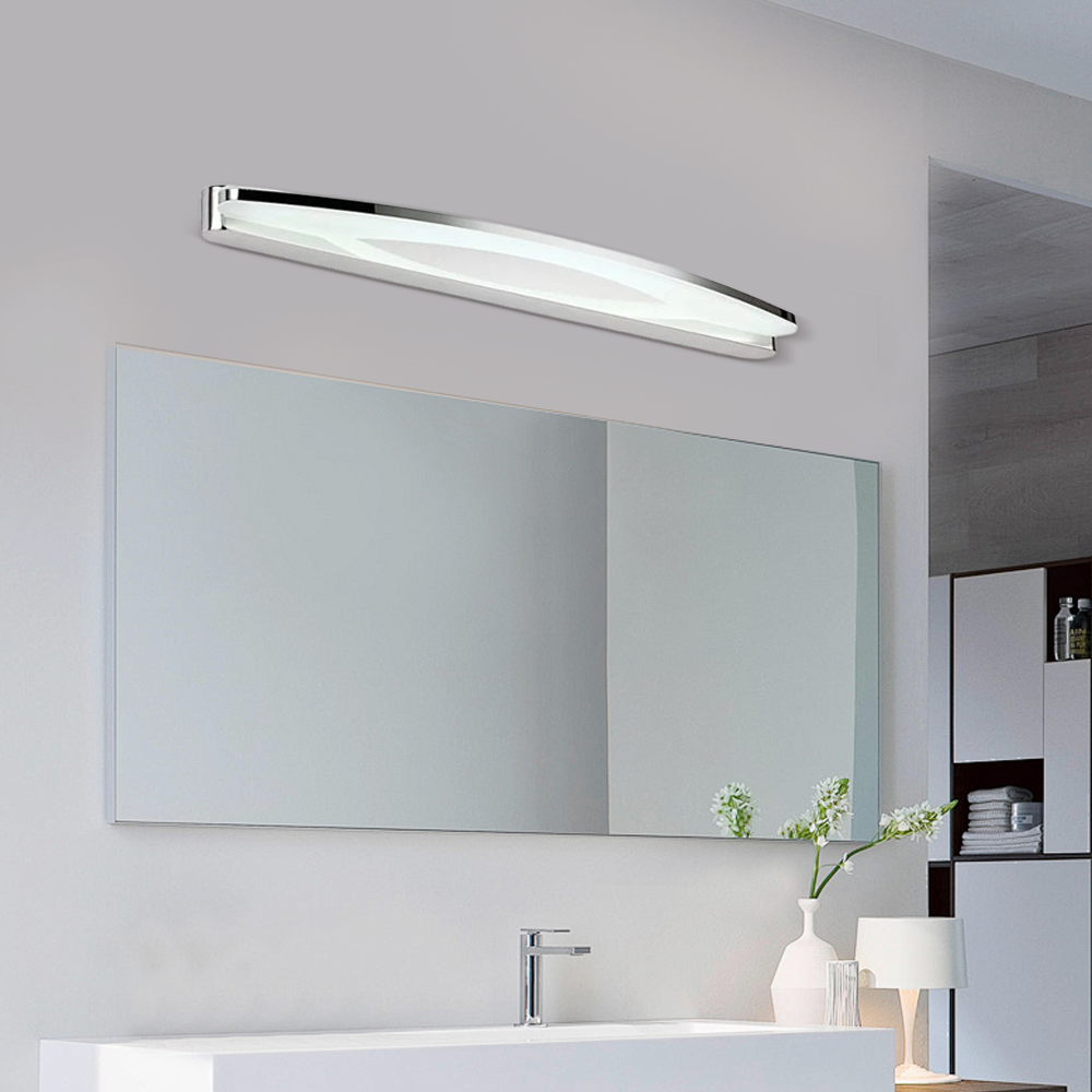 Modern Elliptical Vanity Light – Chrome Metal 