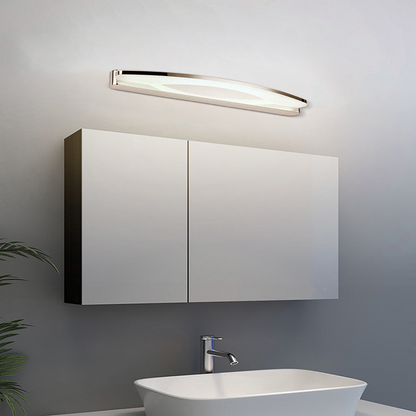 Modern Elliptical Vanity Light – Chrome Metal 