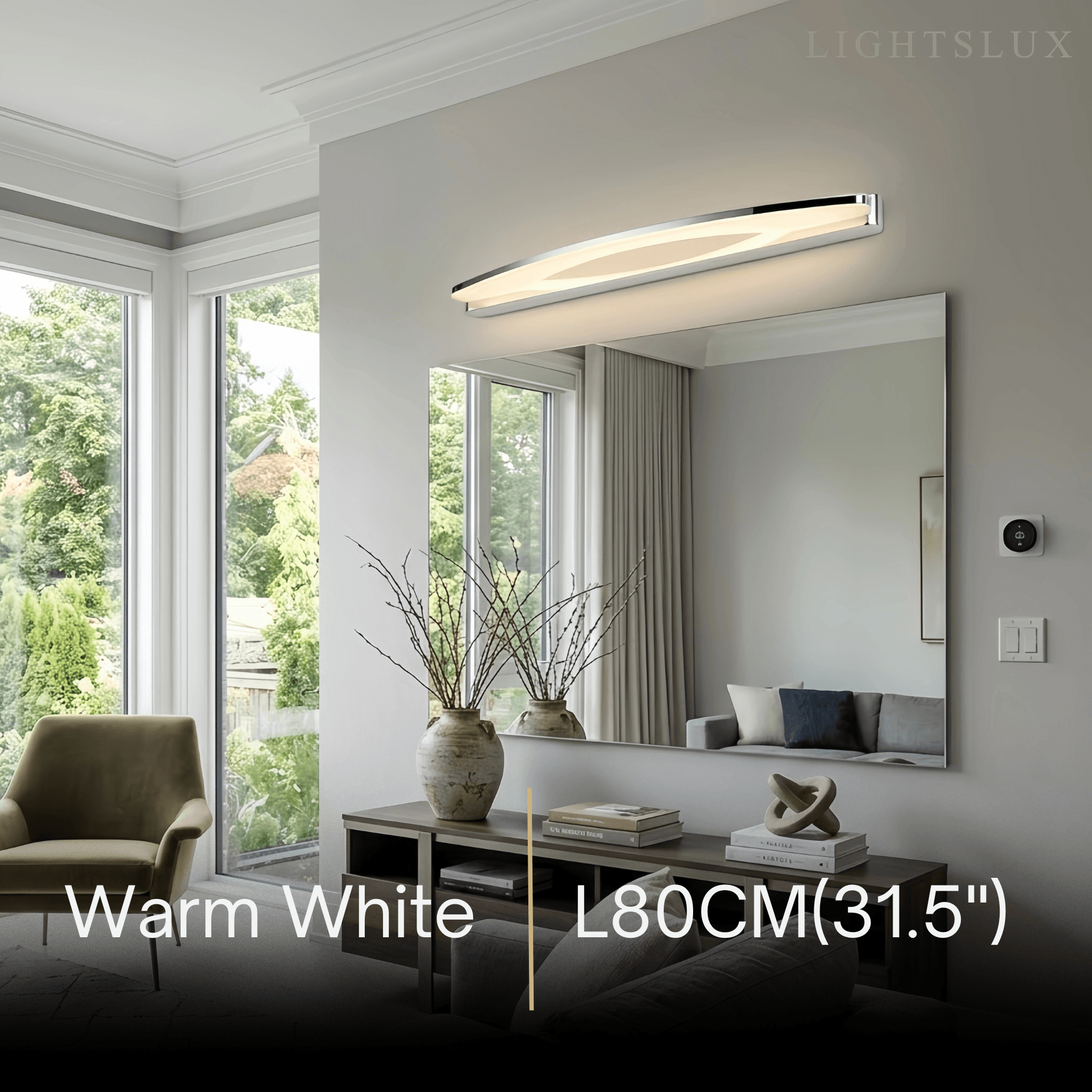 Modern Elliptical Vanity Light 