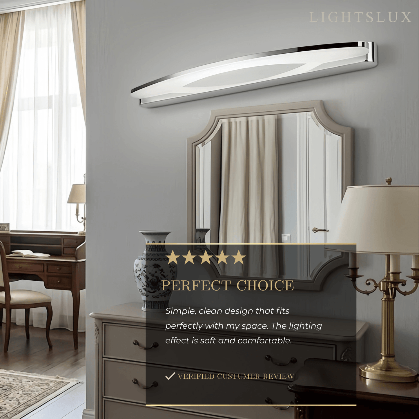 Modern Elliptical Vanity Light 