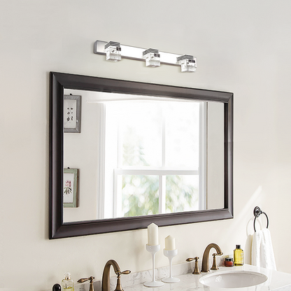 Vanity Light— Crystal & Metal Frame 