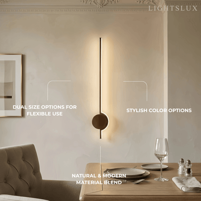 Arcato Nordic Wood & Acrylic Wall Lamp - White/Gold/Black for Dining Room