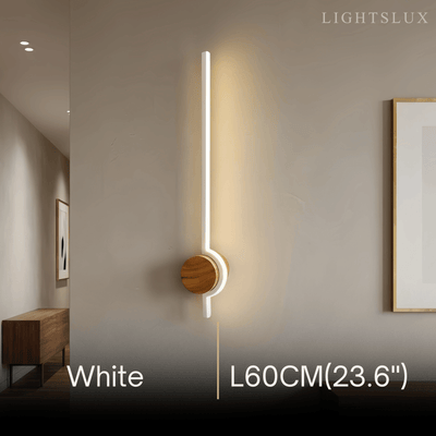Arcato Nordic Wood & Acrylic Wall Lamp - White/Gold/Black for Dining Room