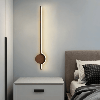 Nordic Wood & Acrylic Wall Lamp - White/Gold/Black for Dining Room