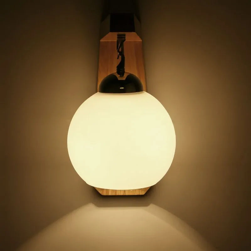 Wall Lamp – Wood & Metal Frame 