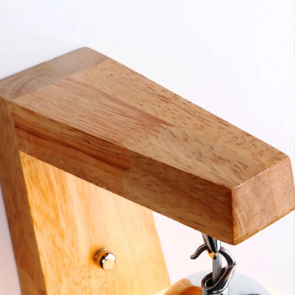 Wall Lamp – Wood & Metal Frame 