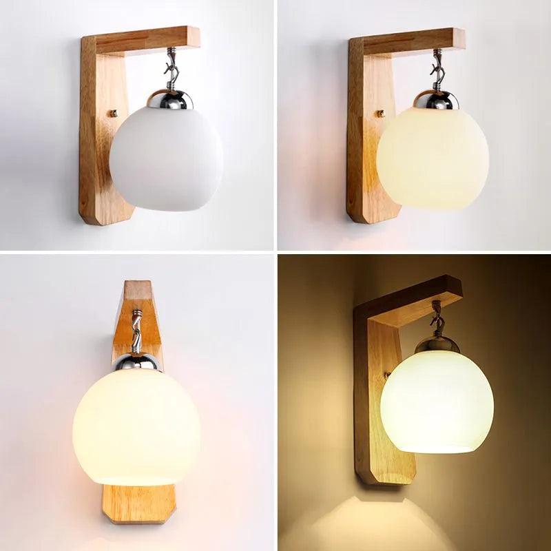Wall Lamp – Wood & Metal Frame 