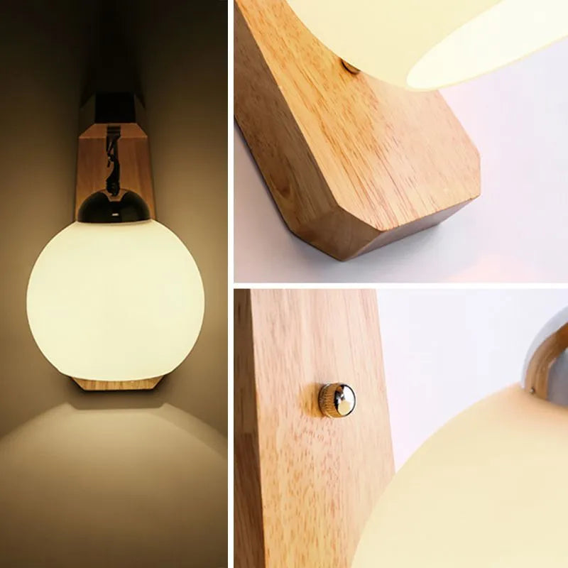 Wall Lamp – Wood & Metal Frame 
