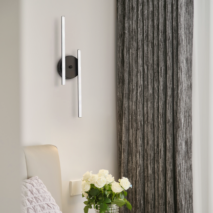  Double Linear Wall Light – Metal & Silicagel for Bathroom