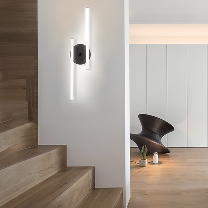 Modern Black Double Linear Wall Light