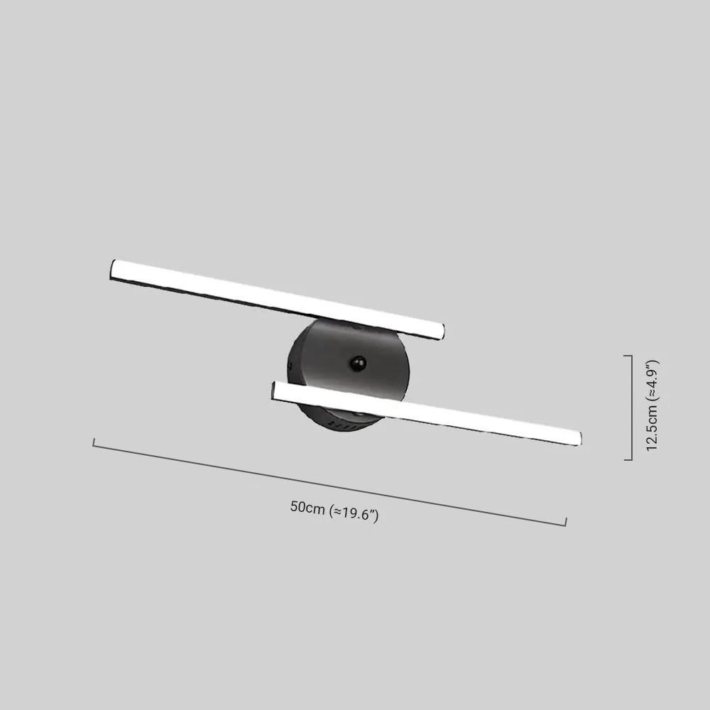 Modern Double Linear Wall Light Dimension