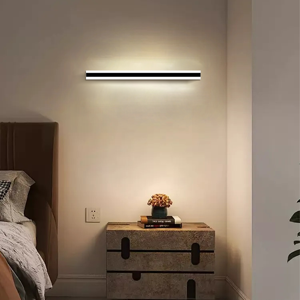 Minimalist Black/White LED Wall Lamp Bedroom