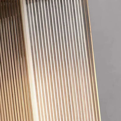 Industrial Rectangular Wall Lamp Glass Detail