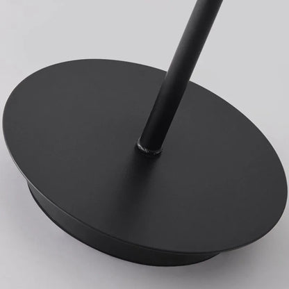 Designer Floor Lamp — Black with Metal Base