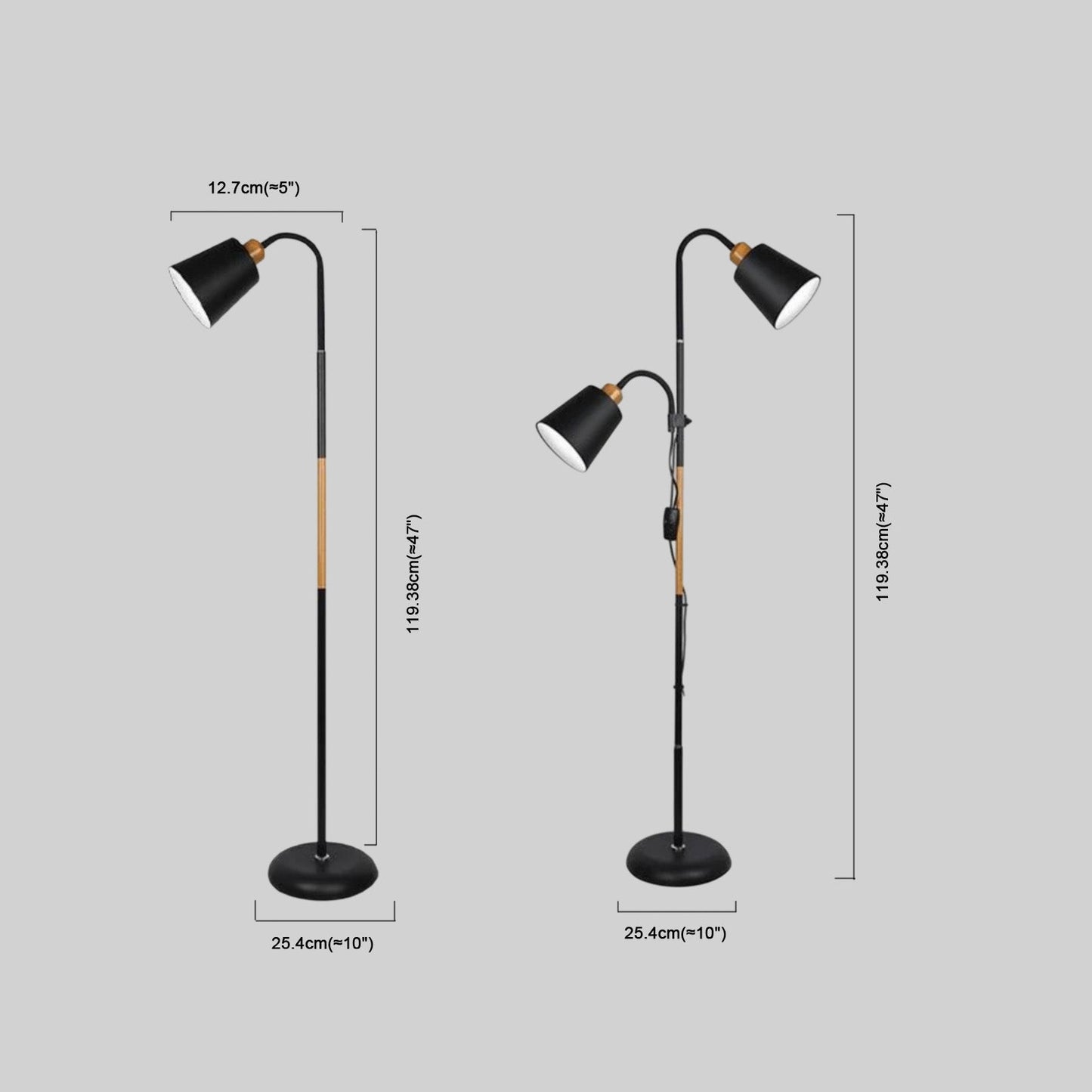 Modern Double Head Floor Lamp