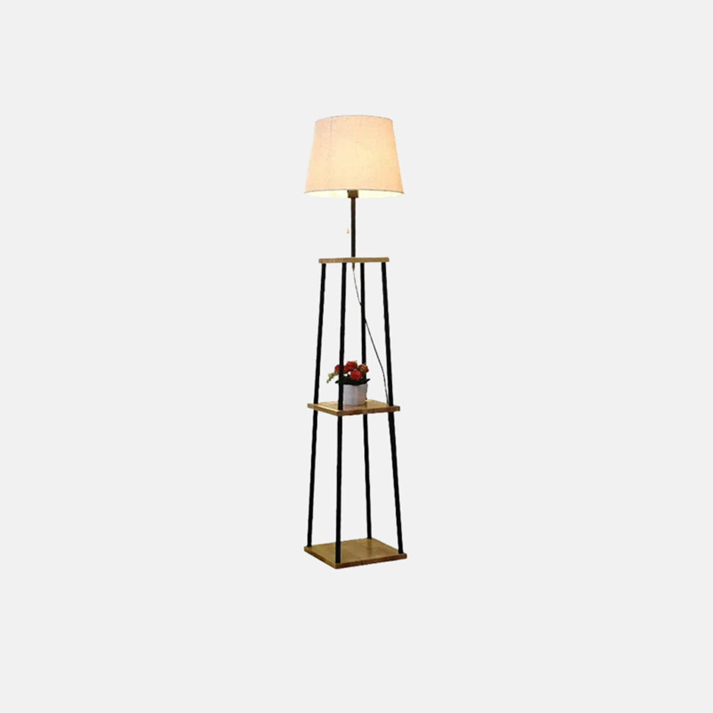 Modern Floor Lamp with Fabric Shade