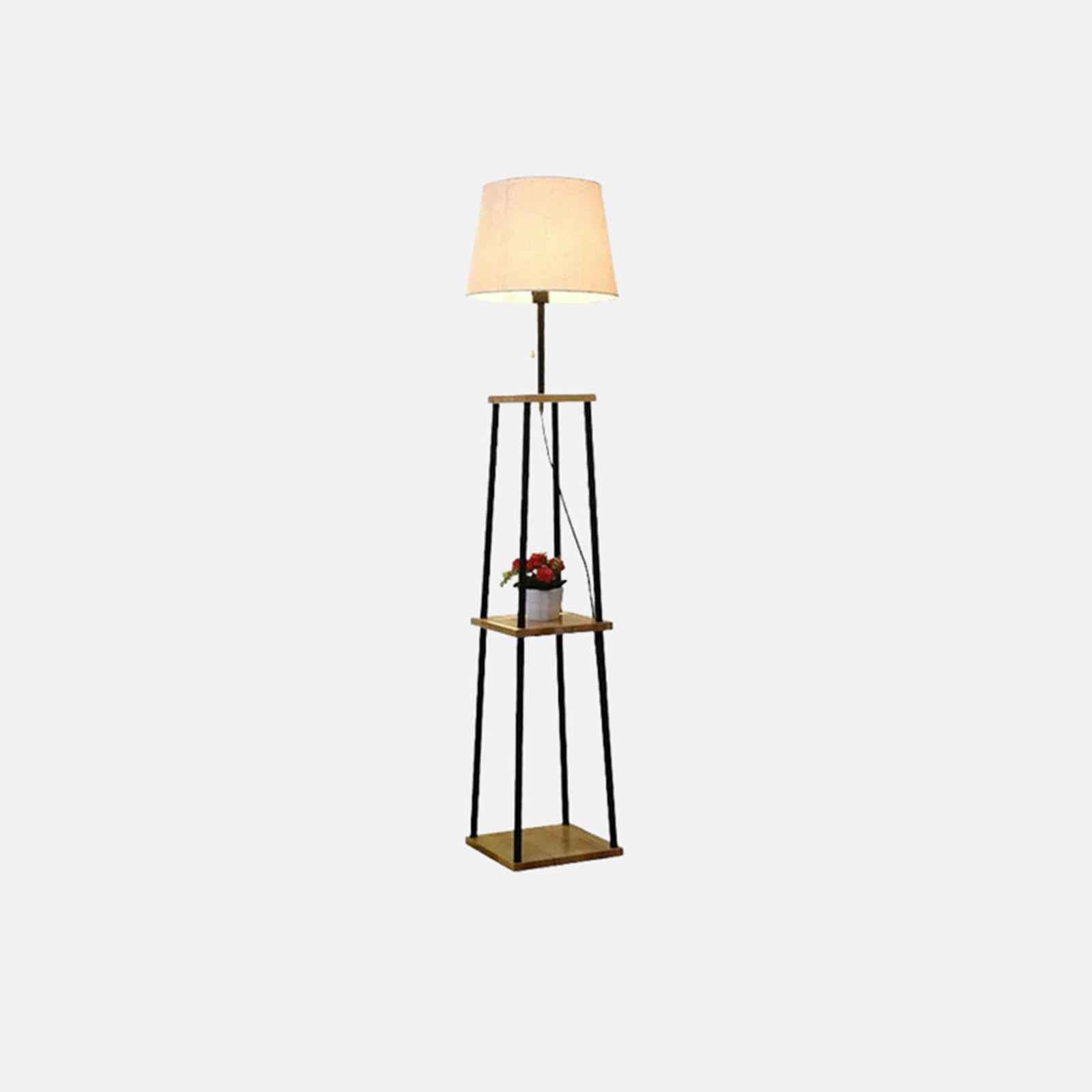 Modern Floor Lamp with Fabric Shade