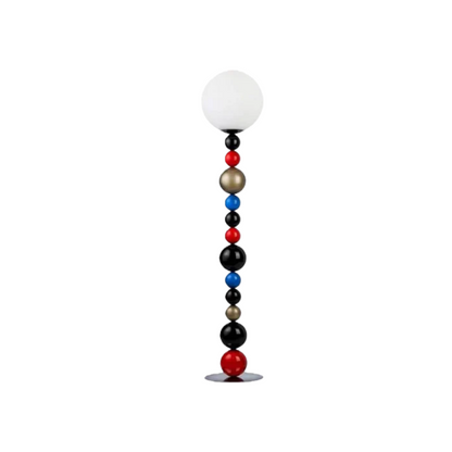 Morandi Red/Green Floor Lamp Metal Acrylic Globular Bedroom