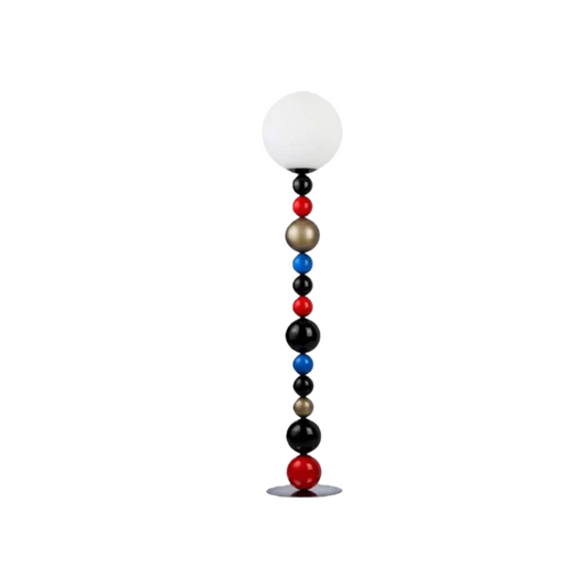 Morandi Red/Green Floor Lamp Metal Acrylic Globular Bedroom
