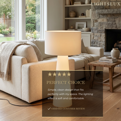 Lunara Minimalist Cylindrical Floor Lamp