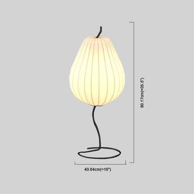 Zenno Japanese Style Floor Lamp with Pear-Shaped 