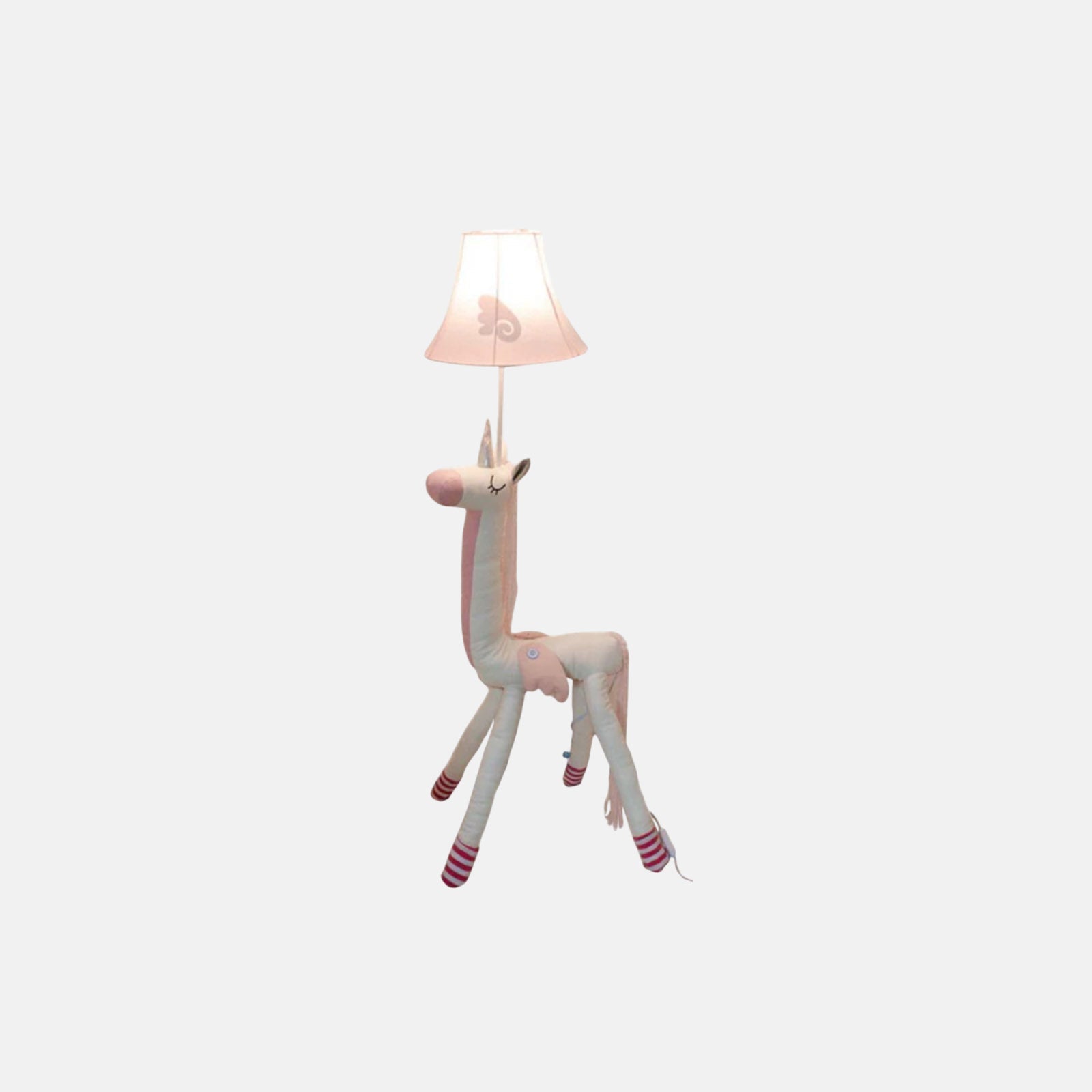 Nordic Unicorn Floor Lamp – Plush & Metal Kids’ Night Light