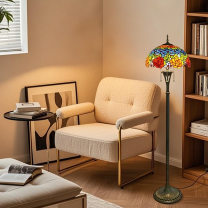 Mahara Vintage Metal Floor Lamp – Colorful Grapes Design for Living Room