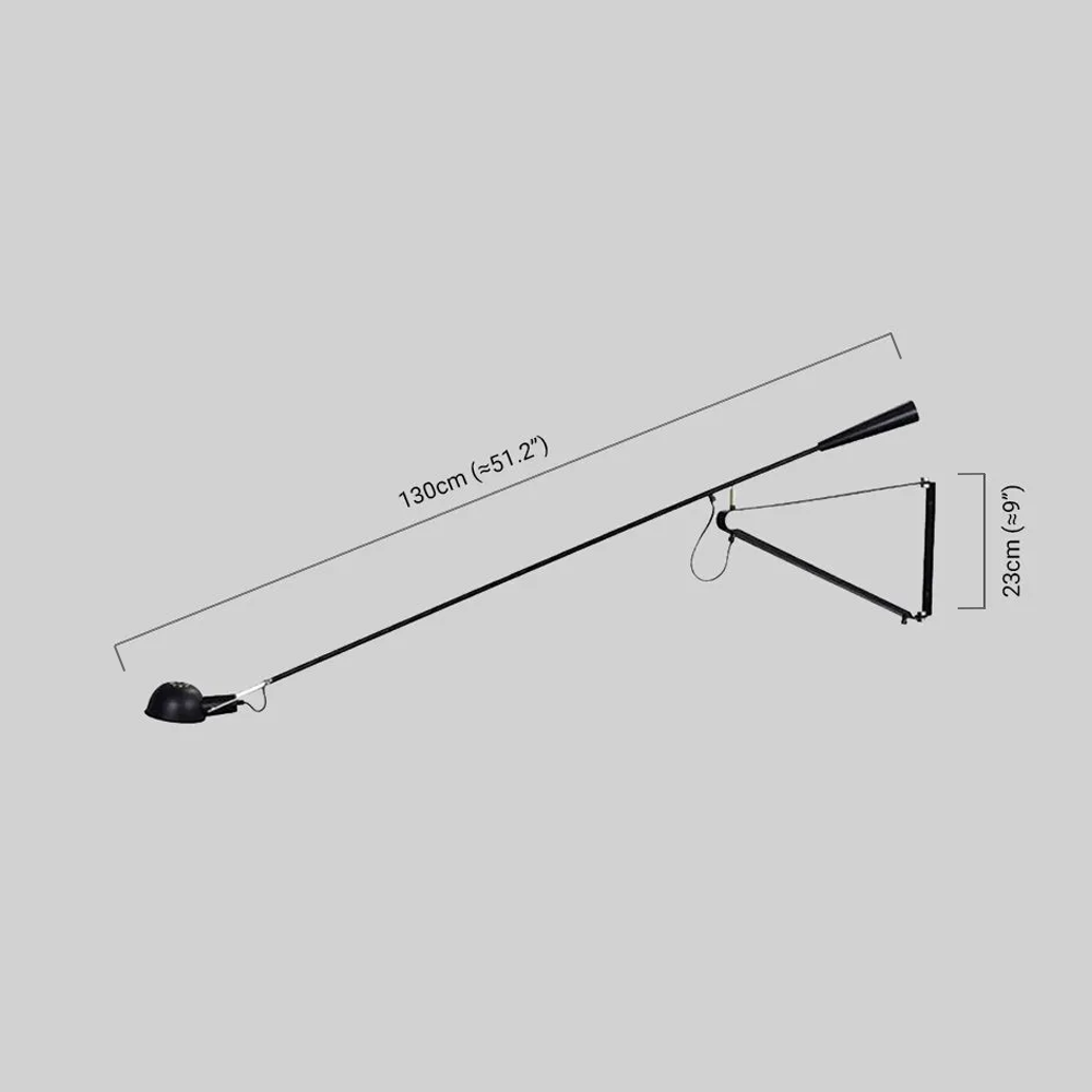 Modern Swing - arm Wall Lamp Dimension