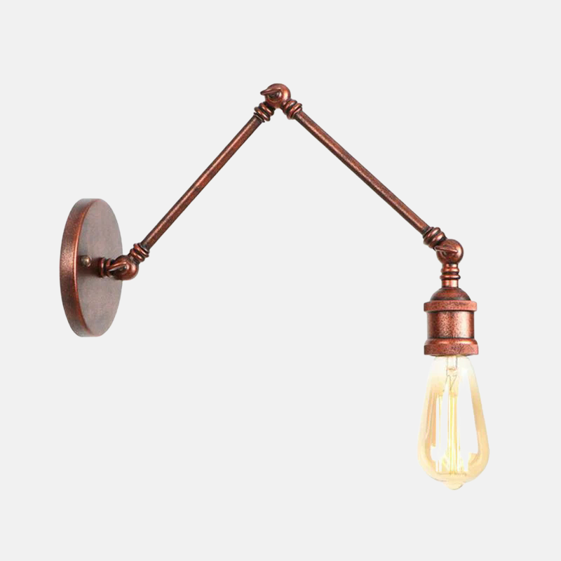 Vintage Minimalist Wall Lamp – Adjustable Tapered Metal