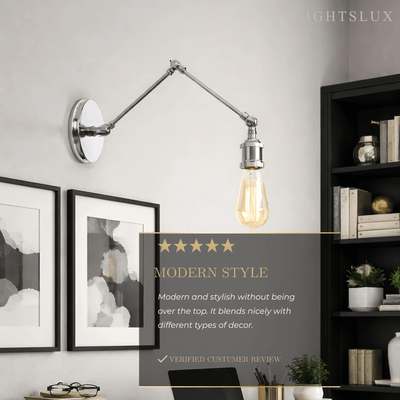 Vintage Minimalist Wall Lamp – Adjustable Tapered Metal
