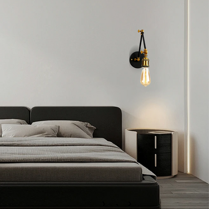 Vintage Minimalist Wall Lamp – Adjustable Tapered Metal