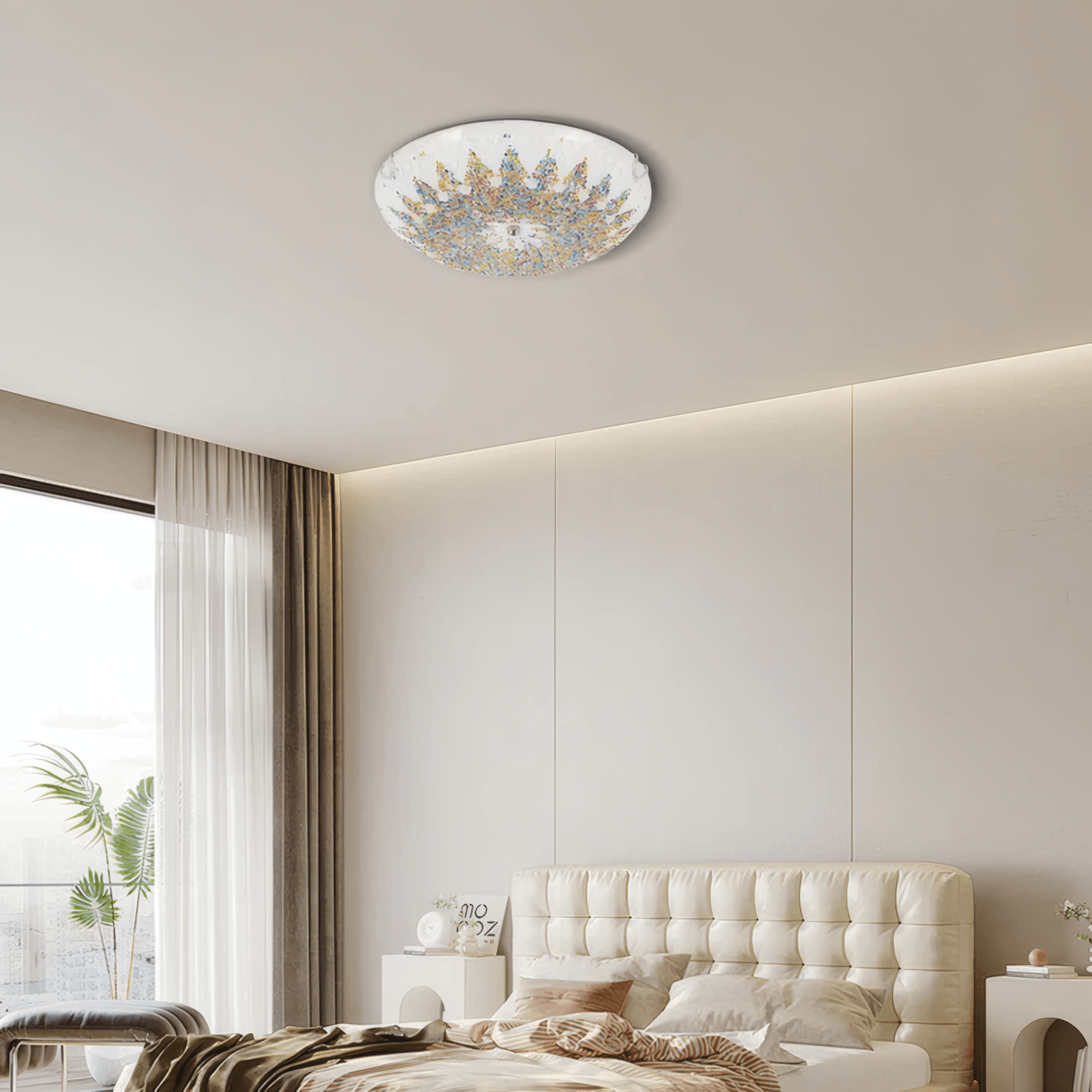 Ceiling Light Metal Glass Bedroom