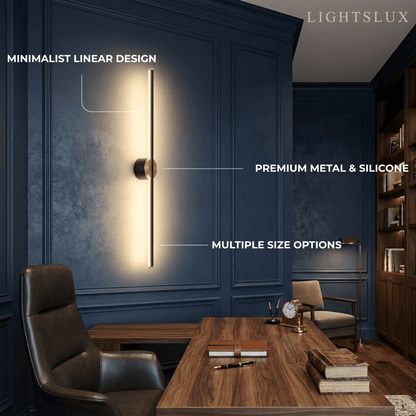 Arcato Minimalist Linear LED Ceiling Light – Black/White Metal for Hallway/Living Room