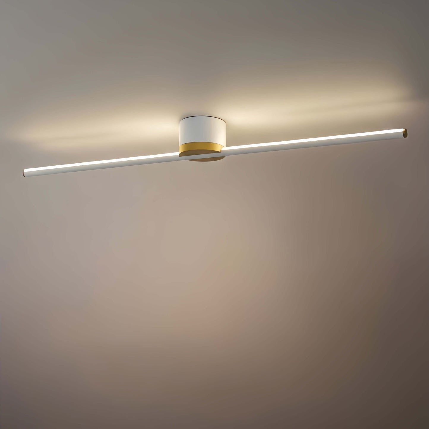 Arcato Minimalist Linear LED Ceiling Light – Black/White Metal for Hallway/Living Room