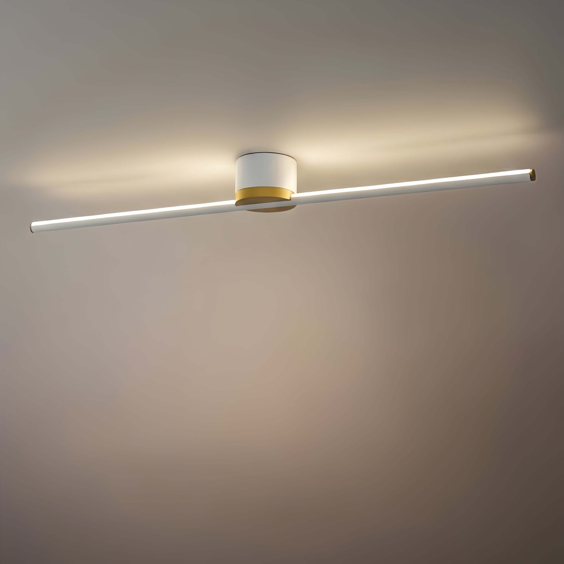 Arcato Minimalist Linear LED Ceiling Light – Black/White Metal for Hallway/Living Room