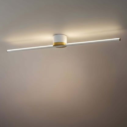 Arcato Minimalist Linear LED Ceiling Light – Black/White Metal for Hallway/Living Room