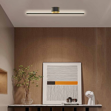 Modern Black Ceiling Light Linear Entrance 40cm A
