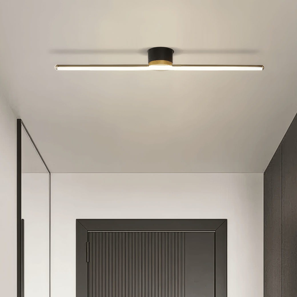 Modern Black Ceiling Light Linear Entrance B