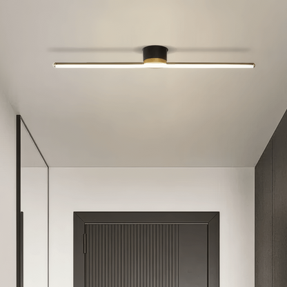 Modern Black Ceiling Light Linear Entrance B