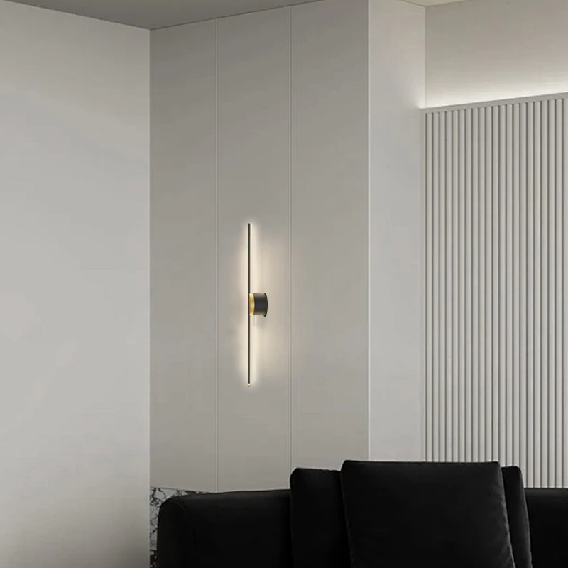 Modern Black Ceiling Light Linear Living Room 60cm A