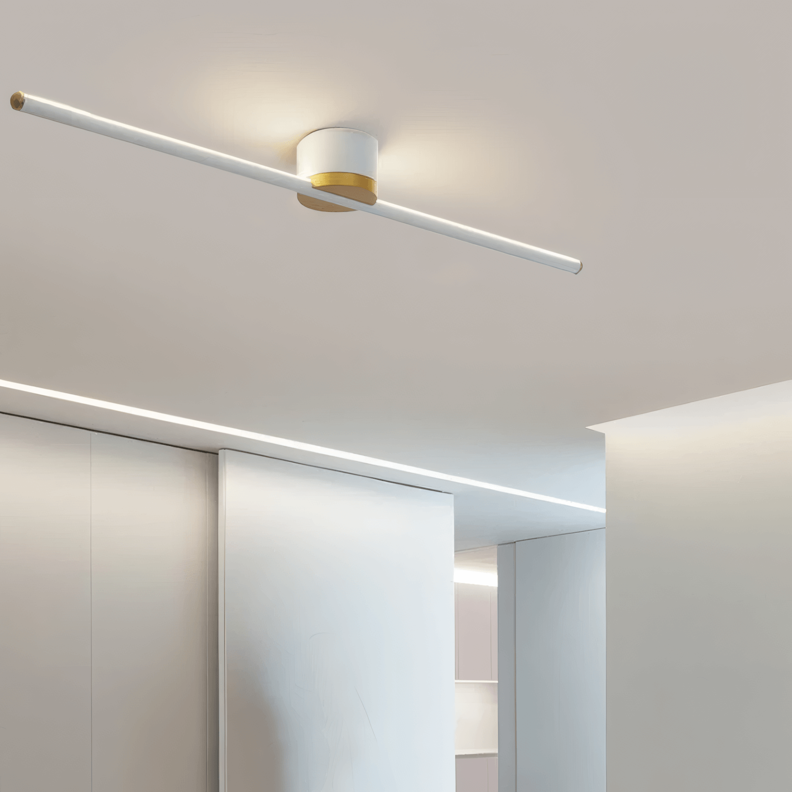 Modern White Ceiling Light Linear Bedroom A