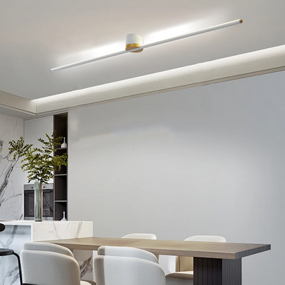 Modern White Ceiling Light Linear Dining Room 121cm A