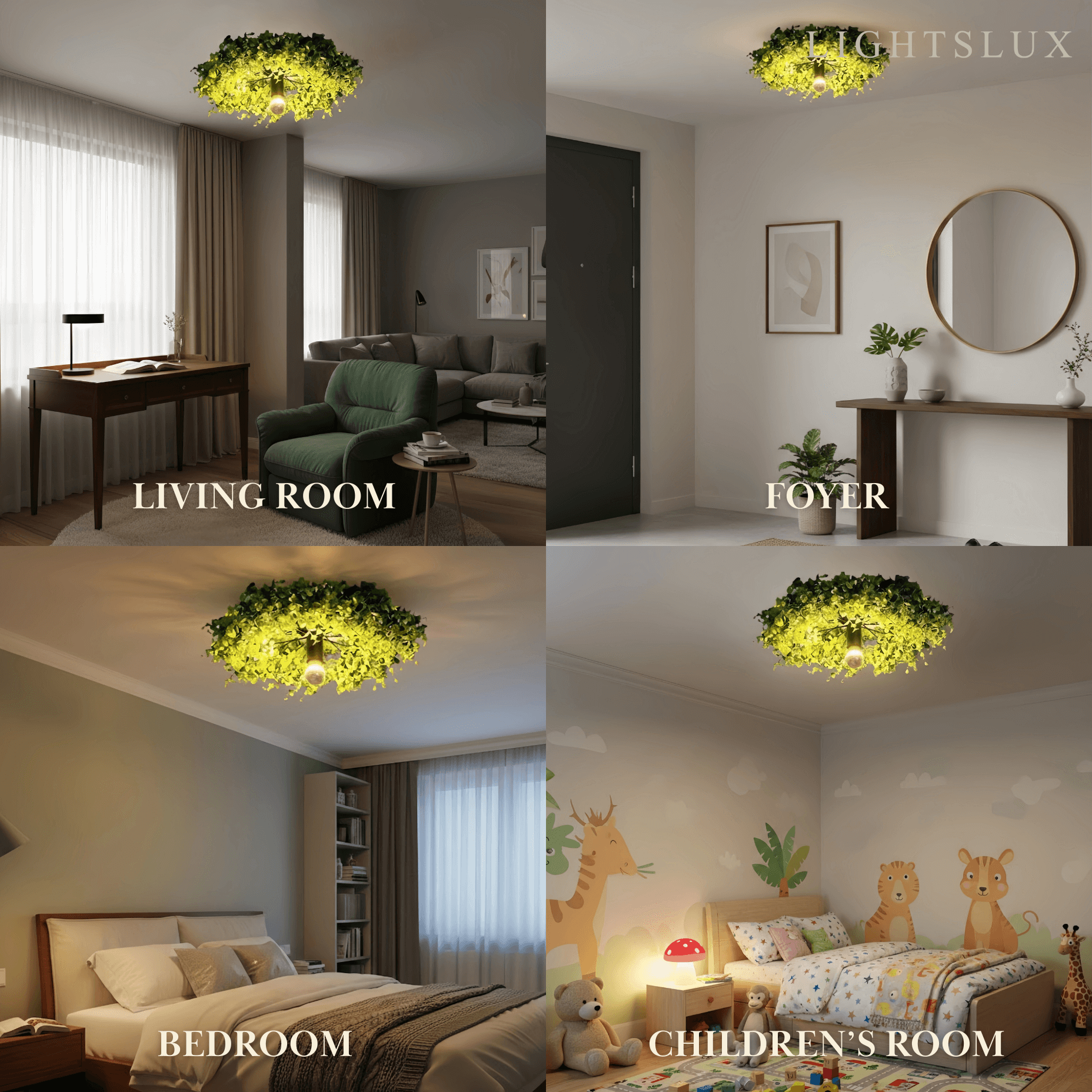 Botanica Art Deco Modern LED Ceiling Light