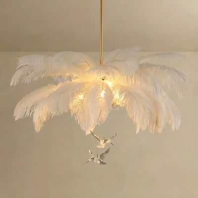 Feather_Chandelier_Elegant_White_for_Contemporary_Living_Room