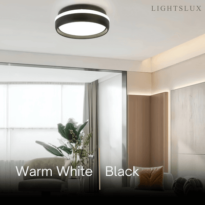 Embrace Modern Round Ceiling Light – Black