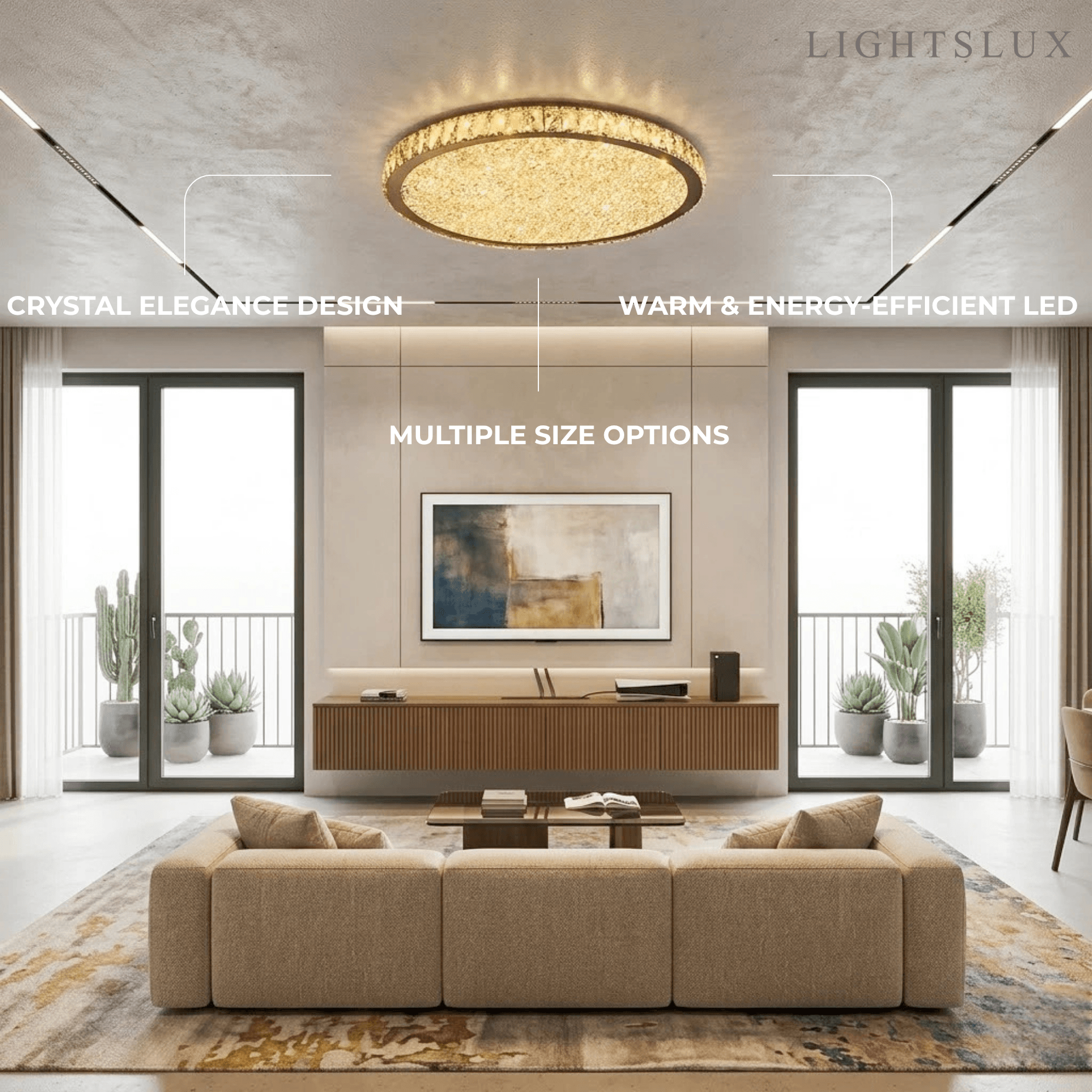 Excelis Royal Round Ceiling Light