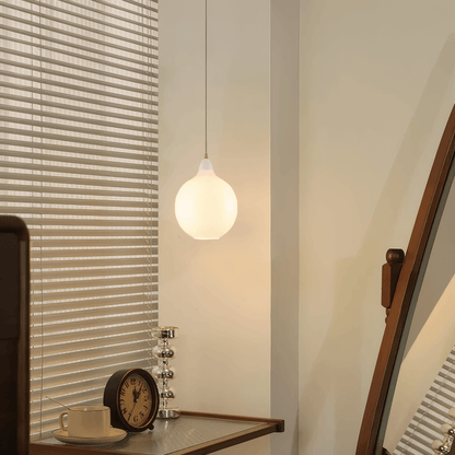 White Pendant Light Glass 